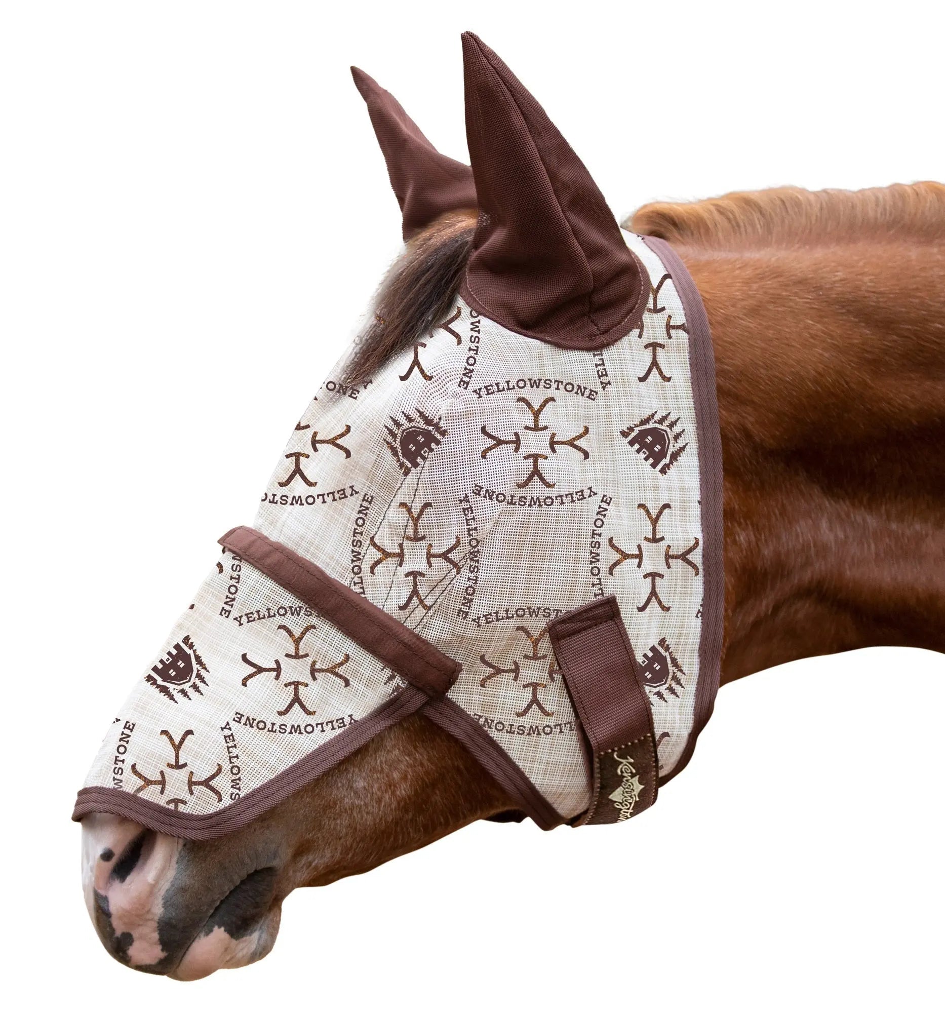 Fly Mask with Removable Nose and Soft Mesh Ears - 73% UV Blocking