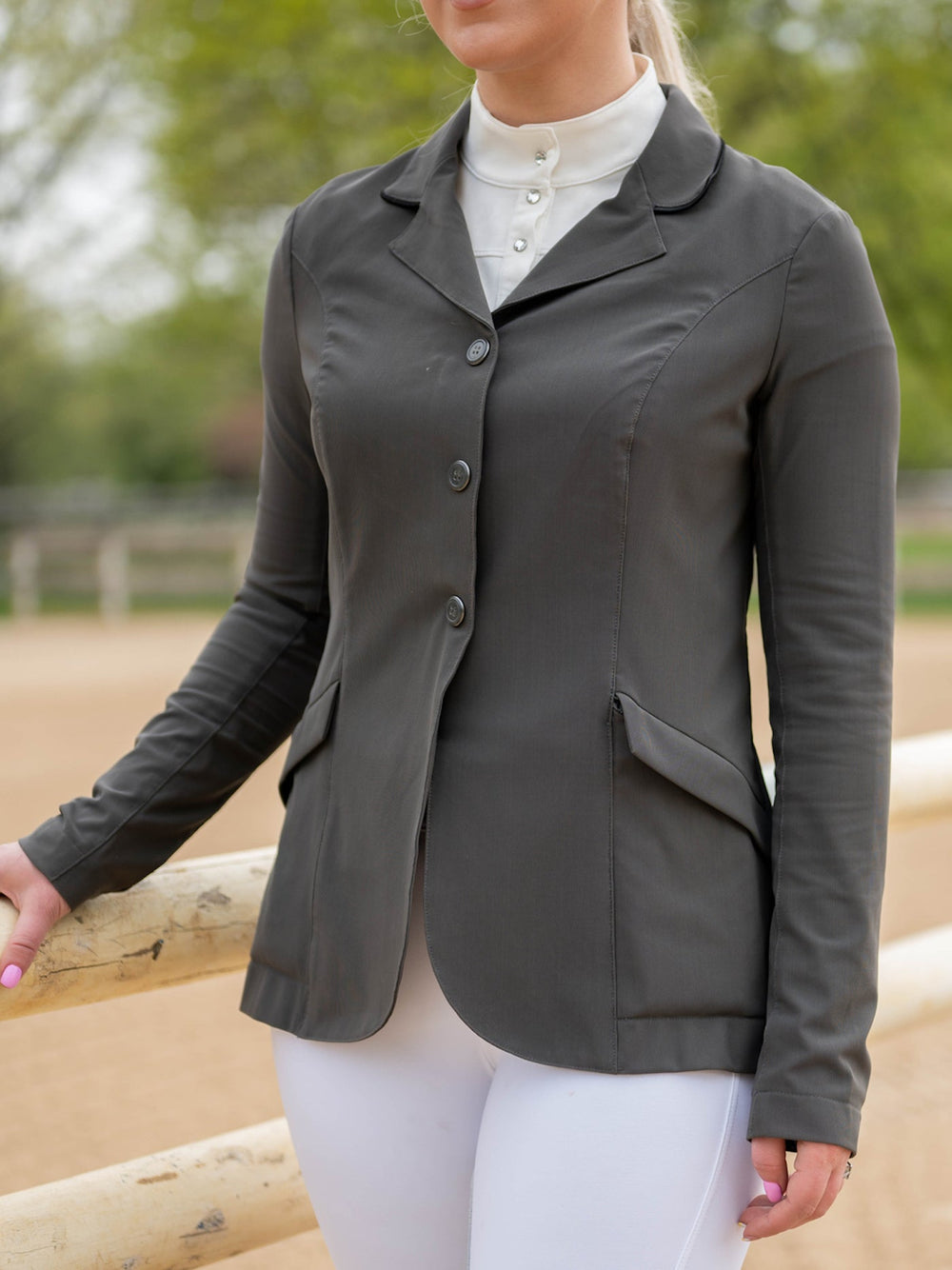 Zephyr II Mesh Hunt Show Coat - Charcoal - Equine Exchange Tack Shop