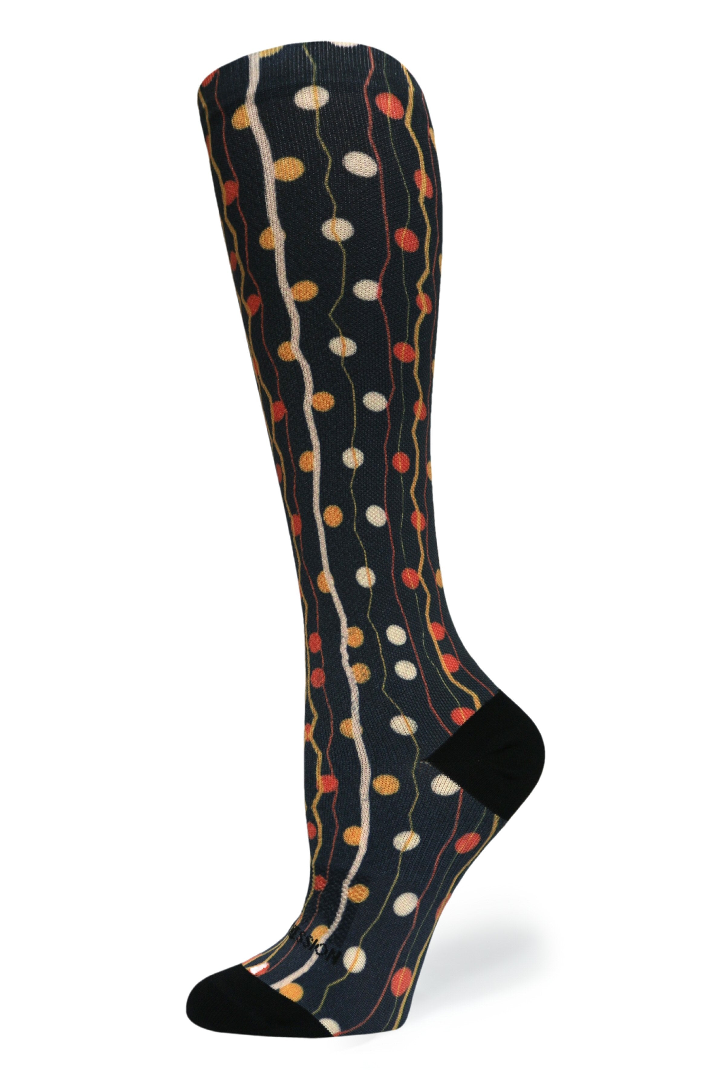 Zigzag Dots Compression Socks - Equine Exchange Tack Shop