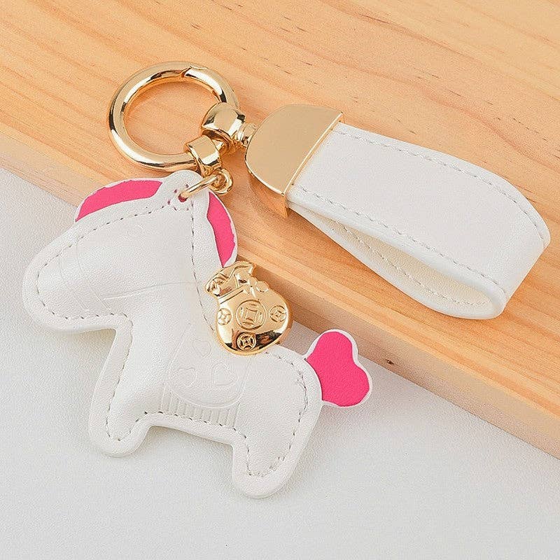 Cute Leather Pony Keychain Pendant - Equine Exchange Tack Shop