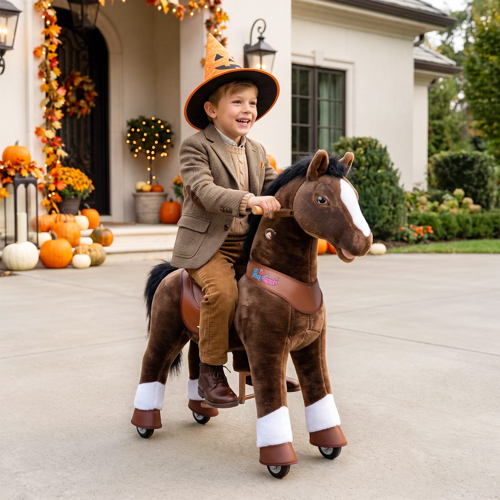Chocolate Horse Ride-On Toy - Age 4–7