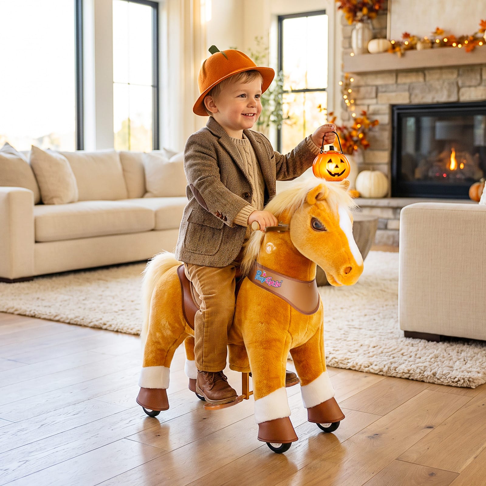Model Y® Horse Ride-On Toy Age 3–4 – Light Brown