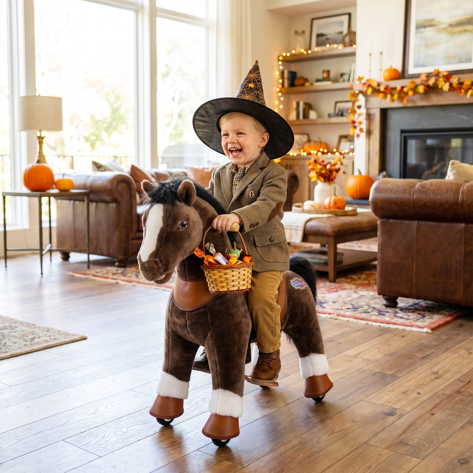 Chocolate Horse Ride-On Toy -  Age 3–4