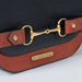 Saratoga- Horse Bit Crossbody Luxury Leather Handbag in Cognac on Black - Equine Exchange Tack Shop