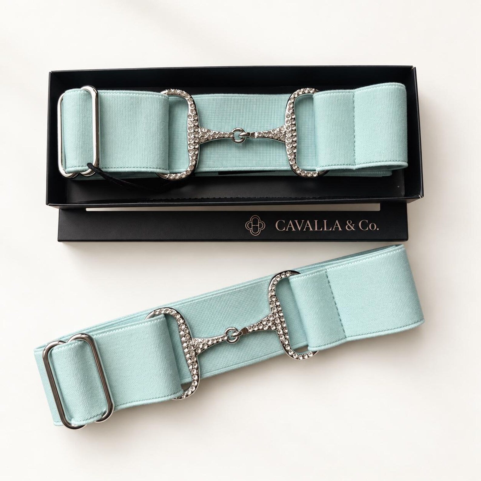 Cavalla Stretch Belt w/Bling Buckle