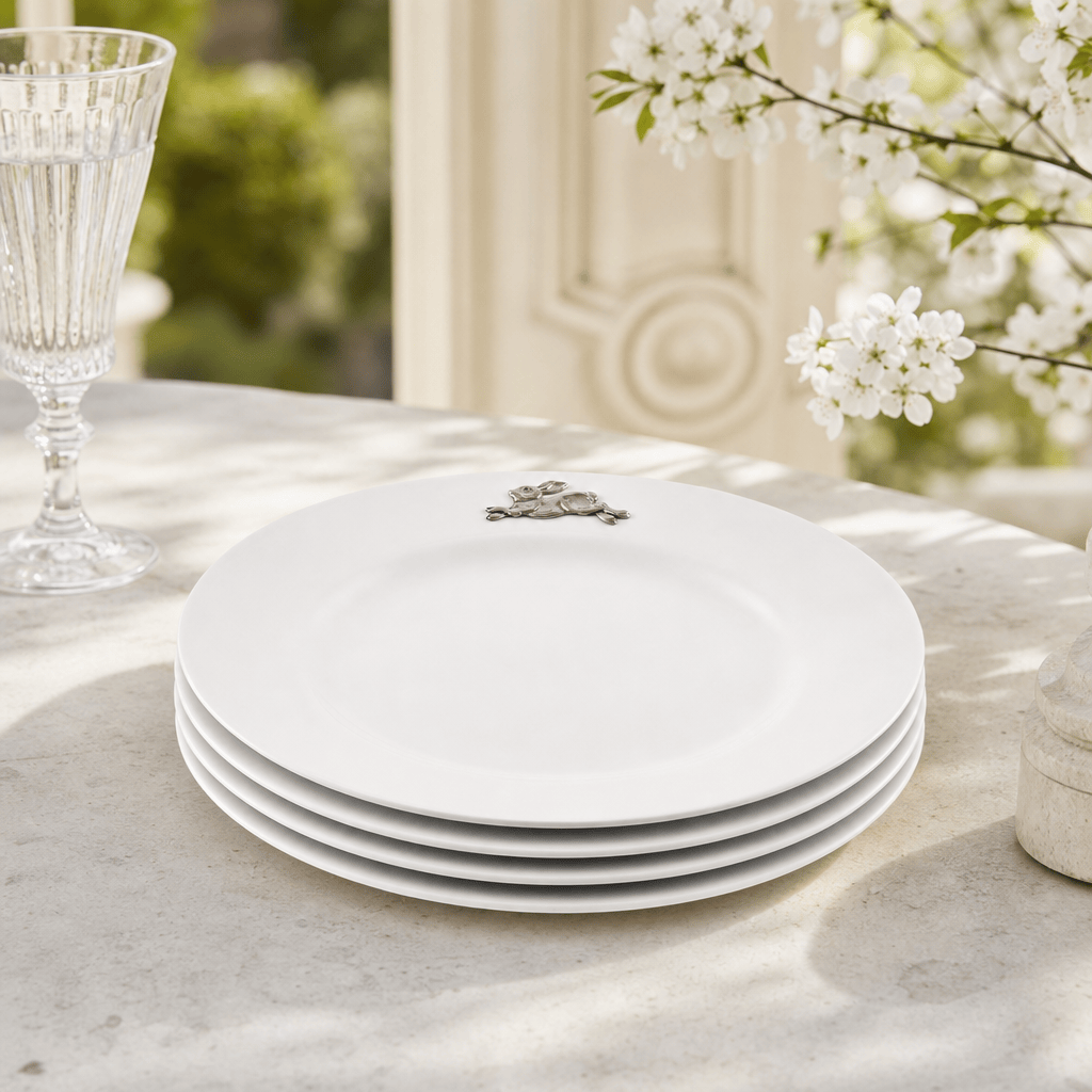 Bunny / Rabbit Melamine Lunch Plates - Set of 4