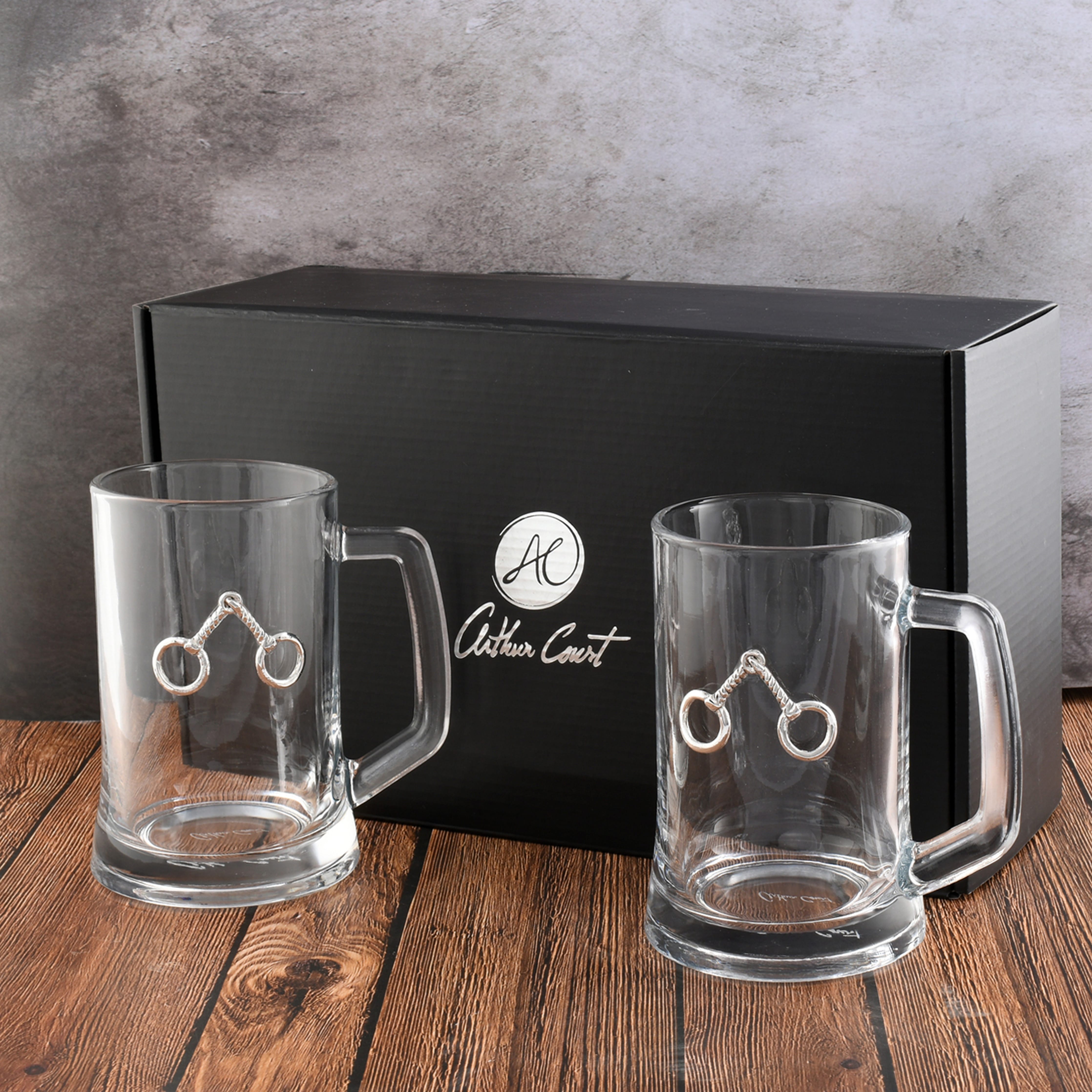 Equestrian Bit Beer Mugs - Set of 2  