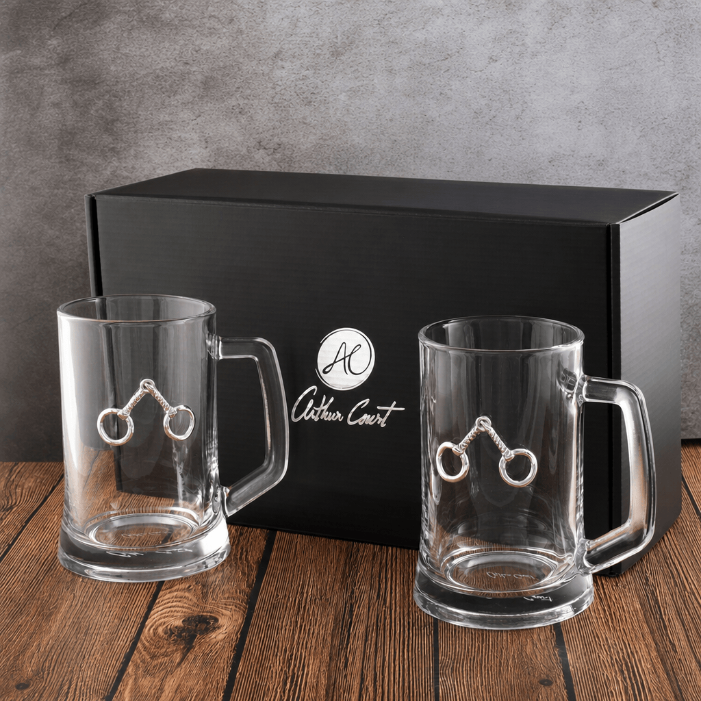 Equestrian Bit Beer Mugs - Set of 2