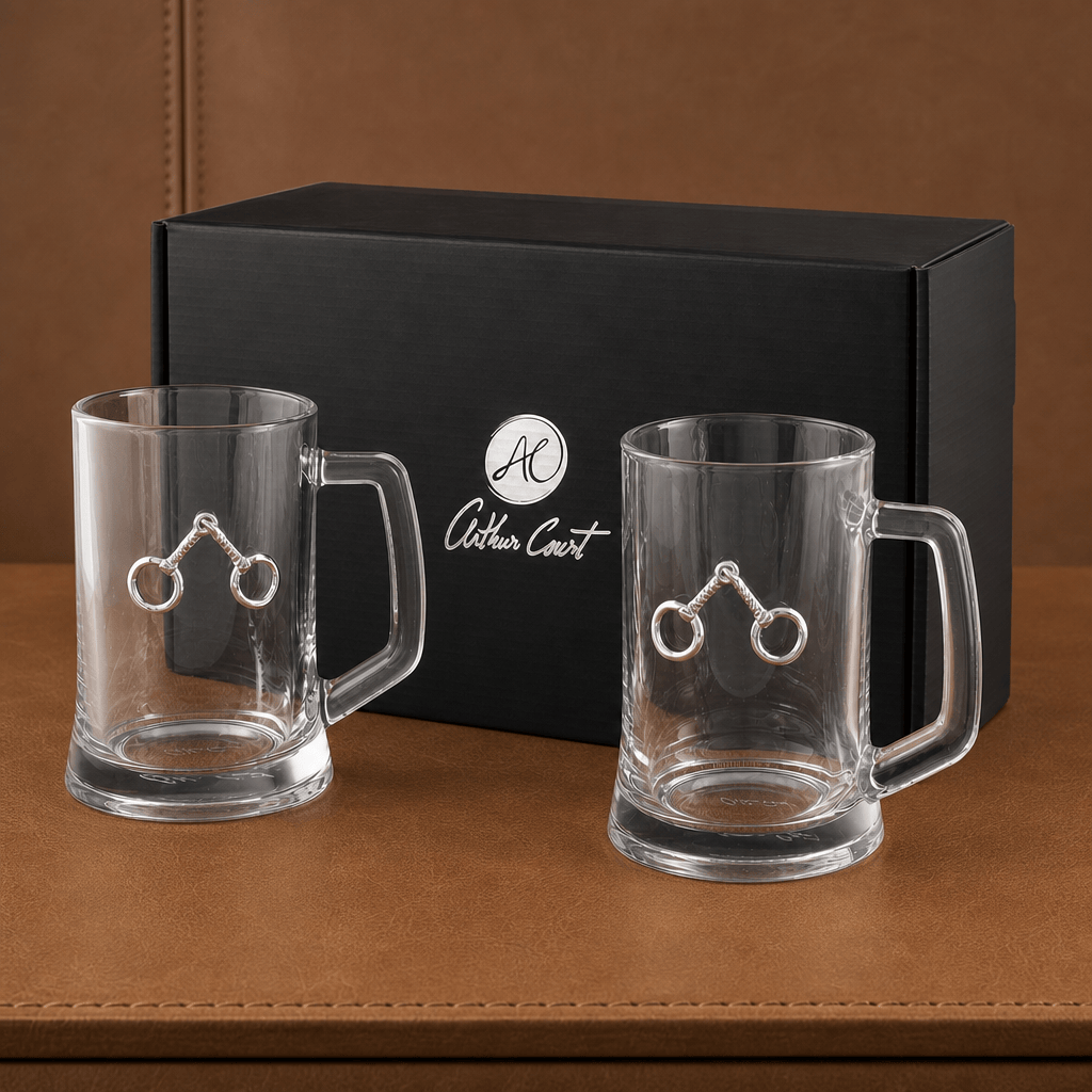 Equestrian Bit Beer Mugs - Set of 2
