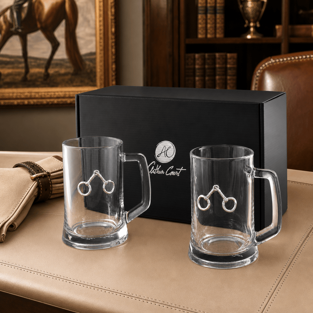 Equestrian Bit Beer Mugs - Set of 2