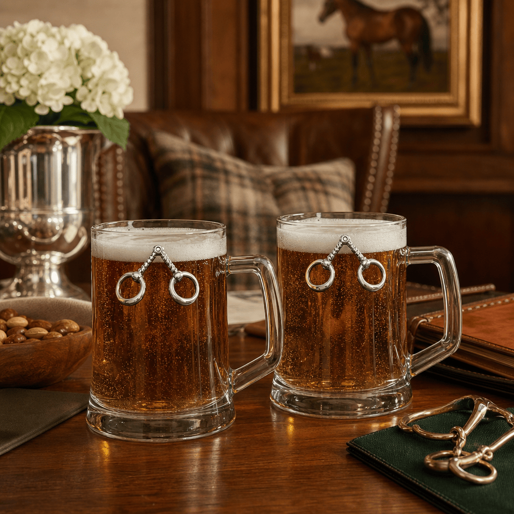Equestrian Bit Beer Mugs - Set of 2