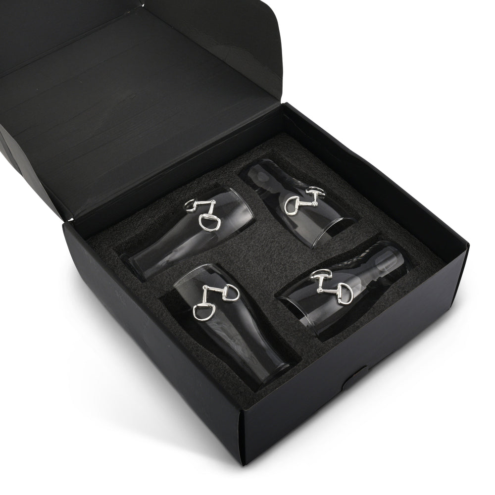 Equestrian Bit Beer Pint Glasses - Set of 4 - Equine Exchange Tack Shop