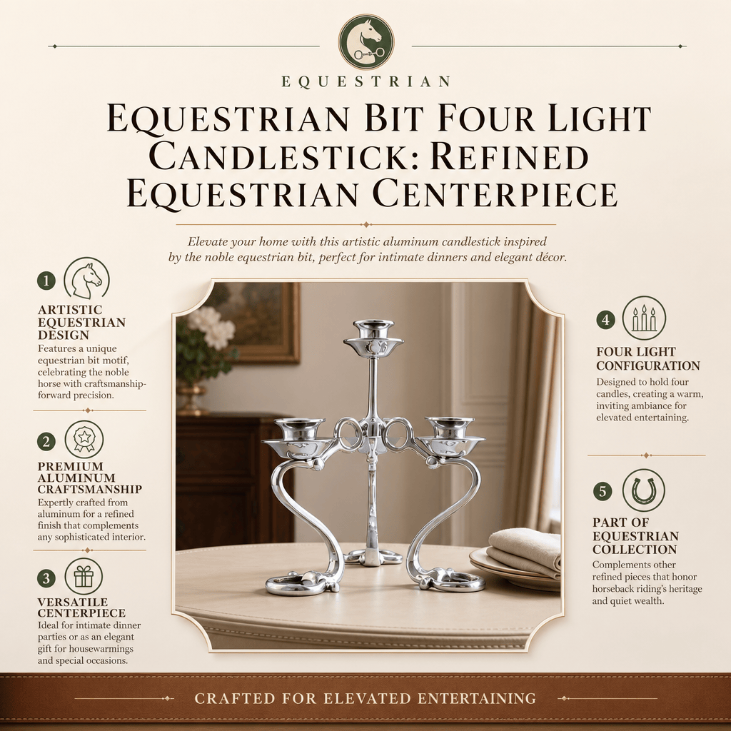 Equestrian Bit Four Light Candlestick