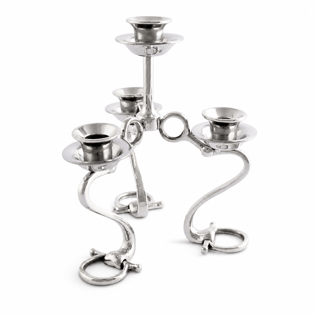 Equestrian Bit Four Light Candlestick