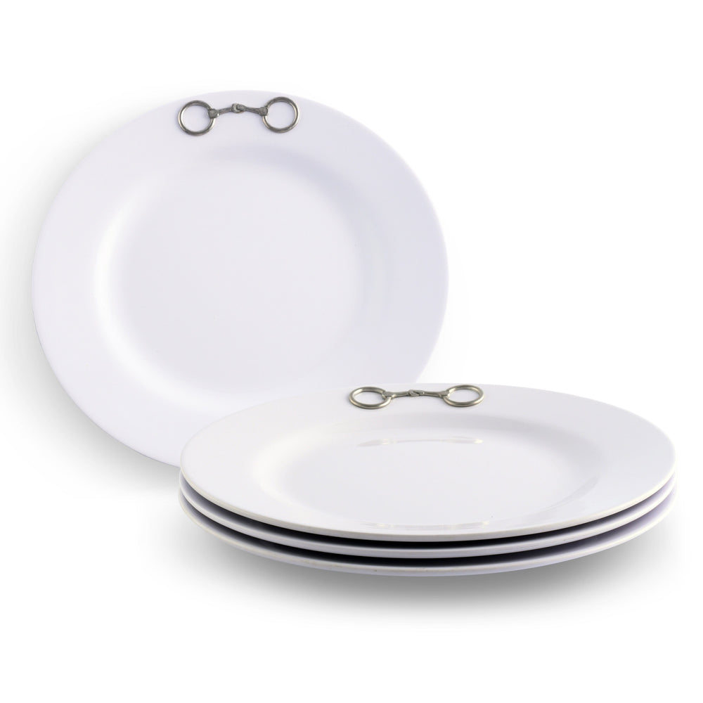 Equestrian Bit Melamine Lunch Plates - Set of 4 - Equine Exchange Tack Shop
