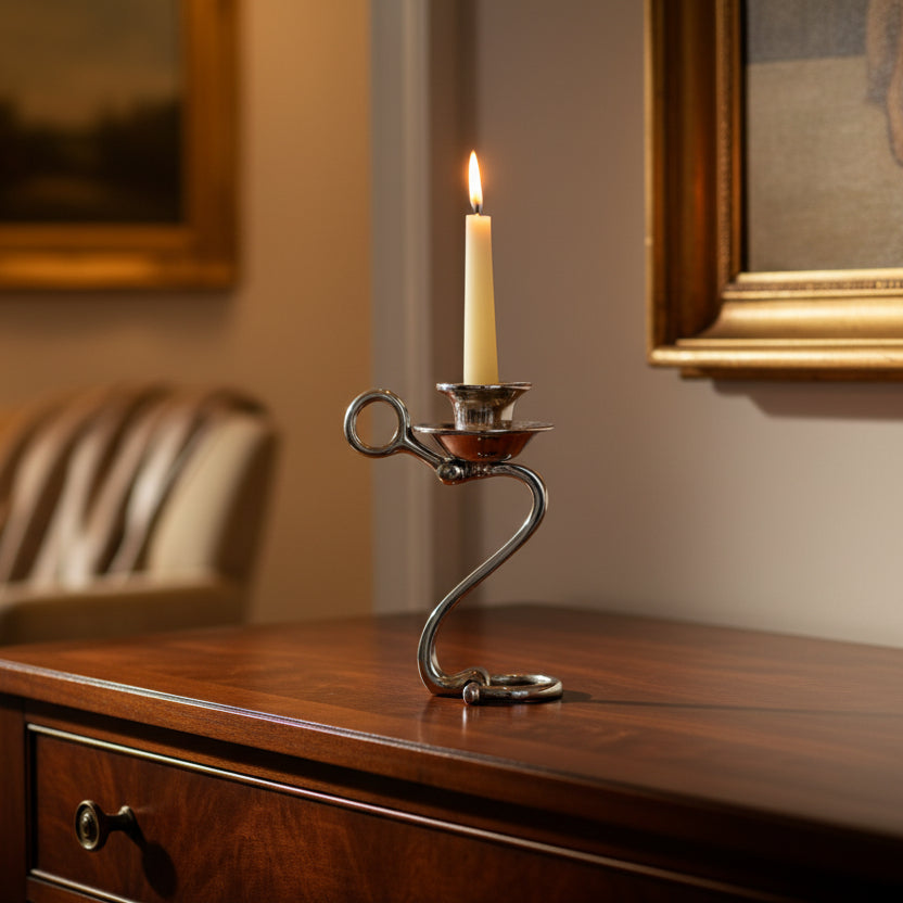 Equestrian Bit Single Candlestick