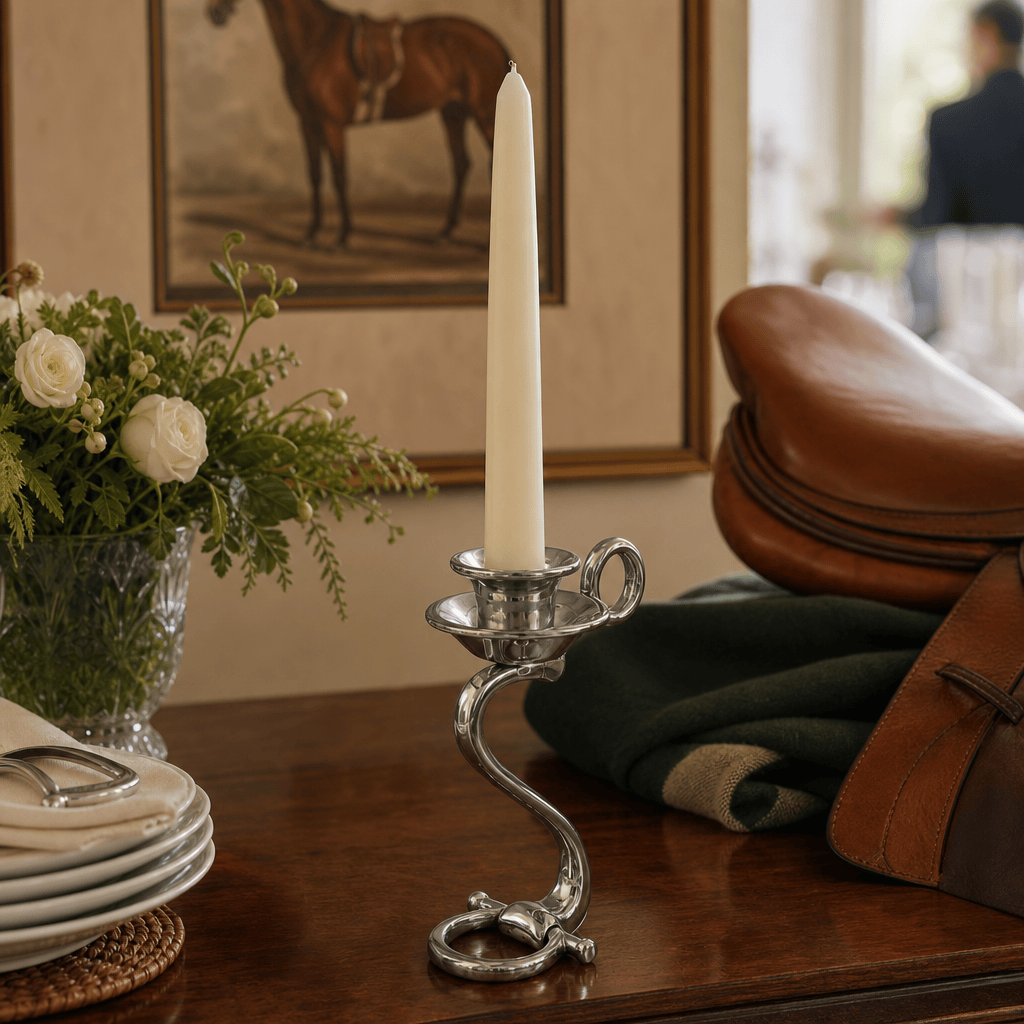 Equestrian Bit Single Candlestick