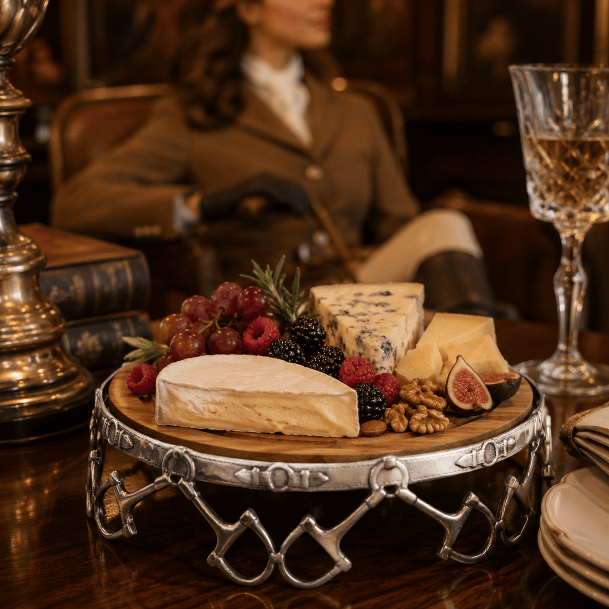 Equestrian Cheese Pedestal