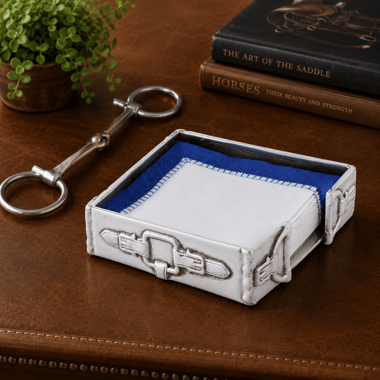 Equestrian Cocktail Napkin Box
