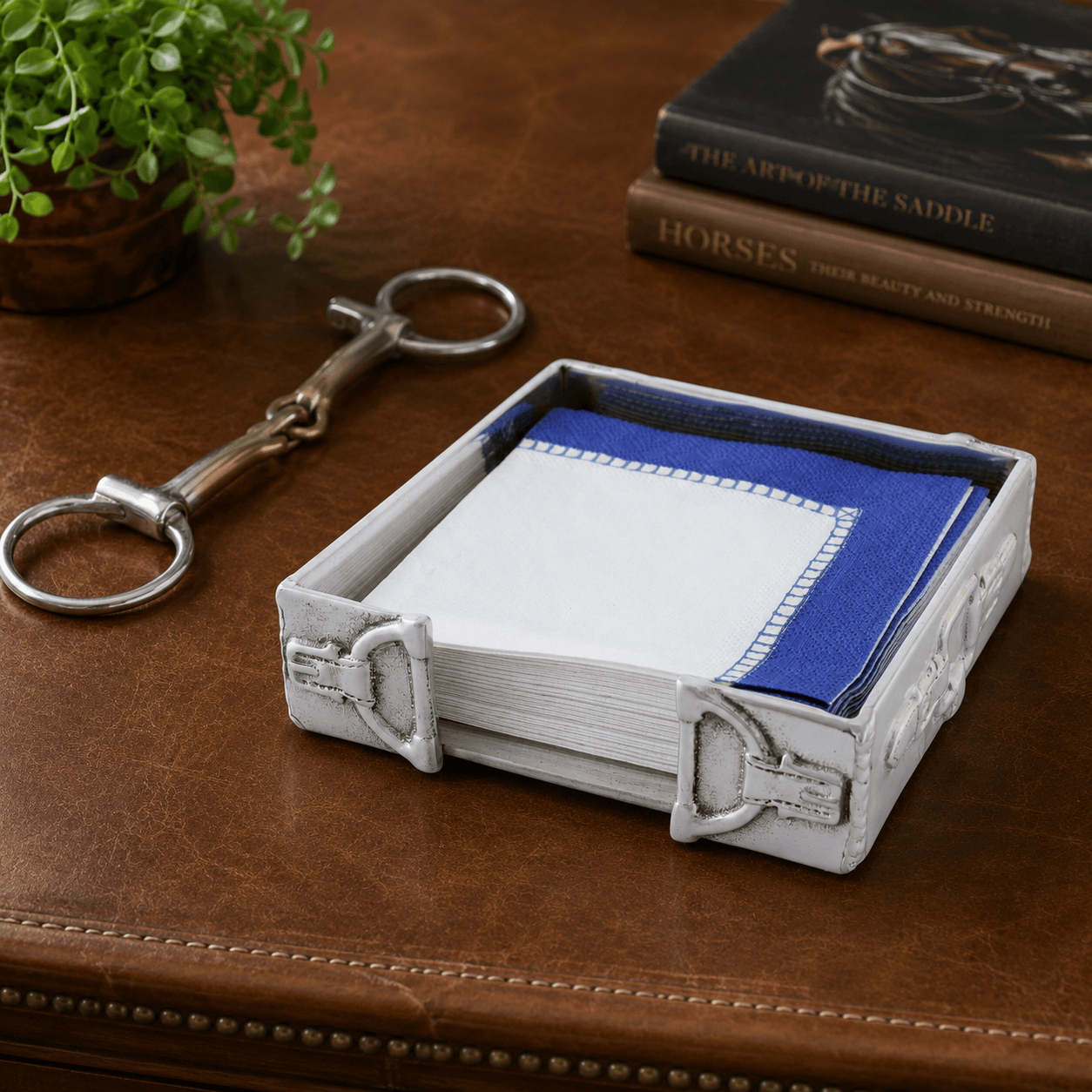 Equestrian Cocktail Napkin Box