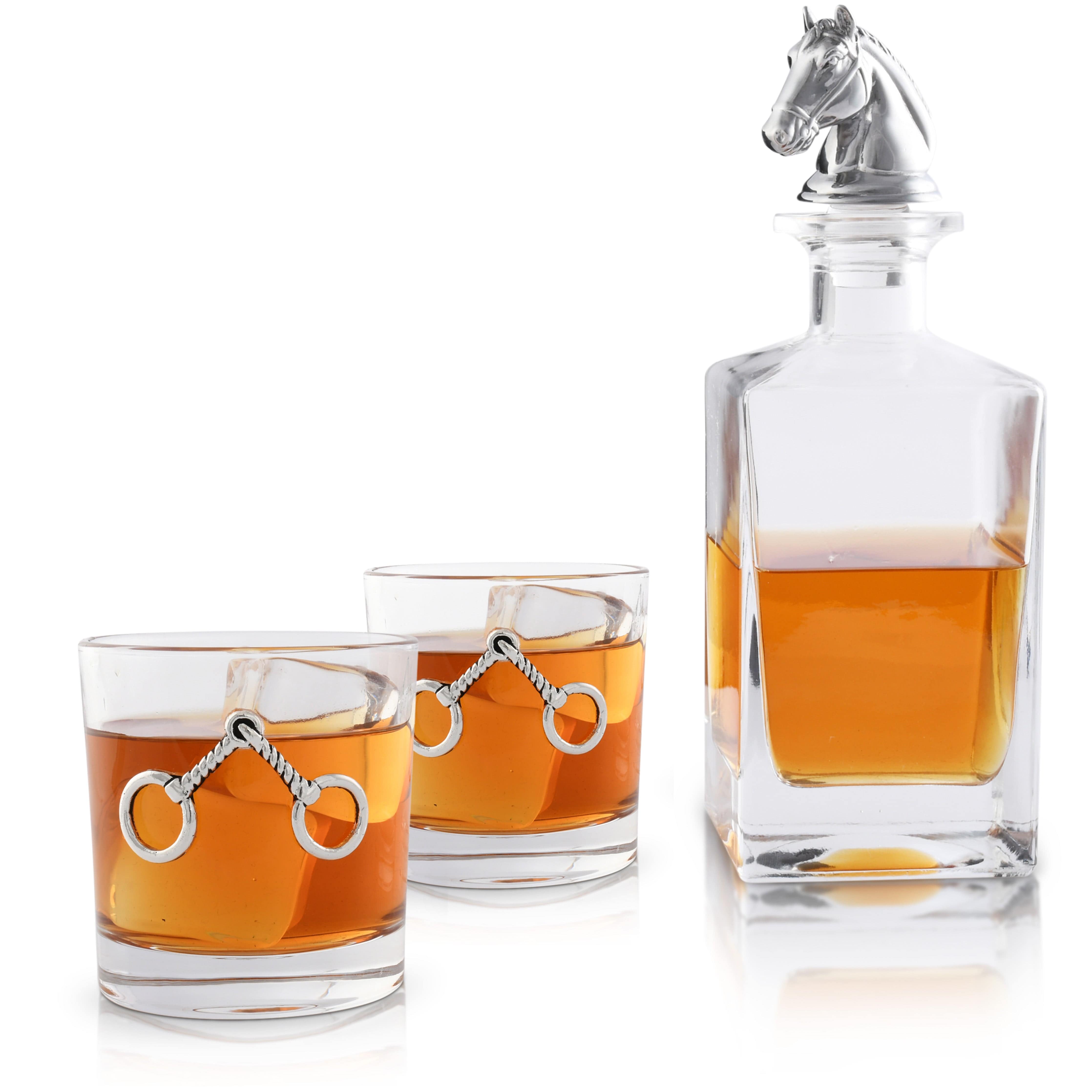 Equestrian Decanter Set with Glasses - Equine Exchange Tack Shop