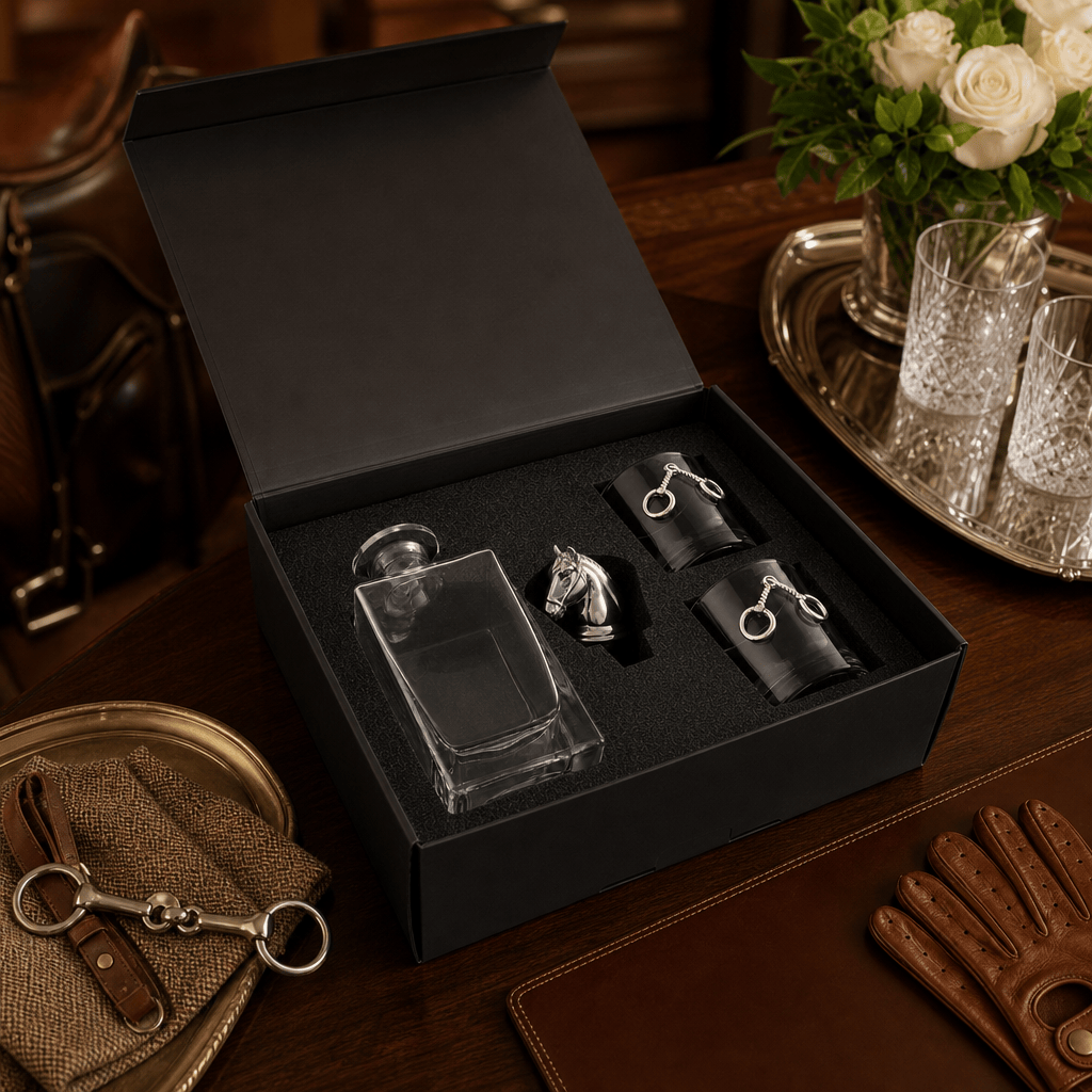 Equestrian Decanter Set with Glasses