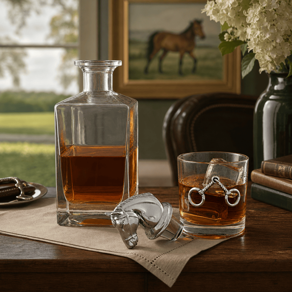 Equestrian Decanter Set with Glasses