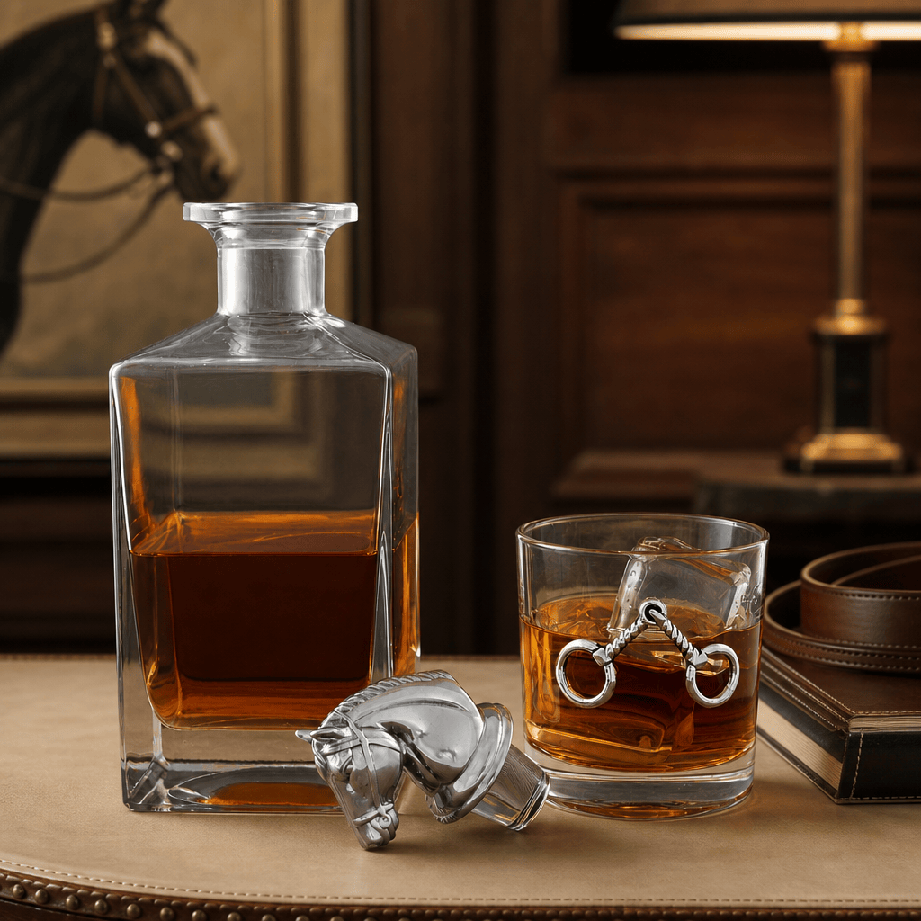 Equestrian Decanter Set with Glasses