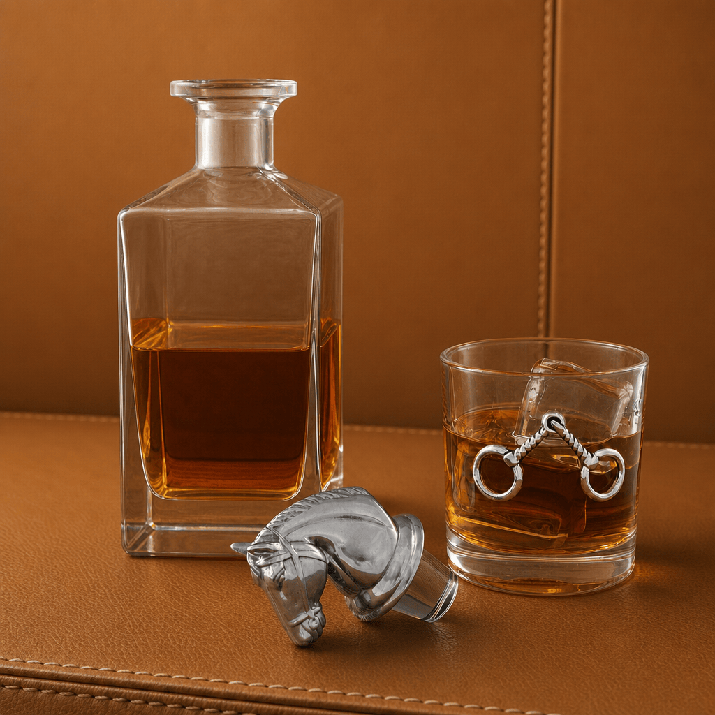 Equestrian Decanter Set with Glasses