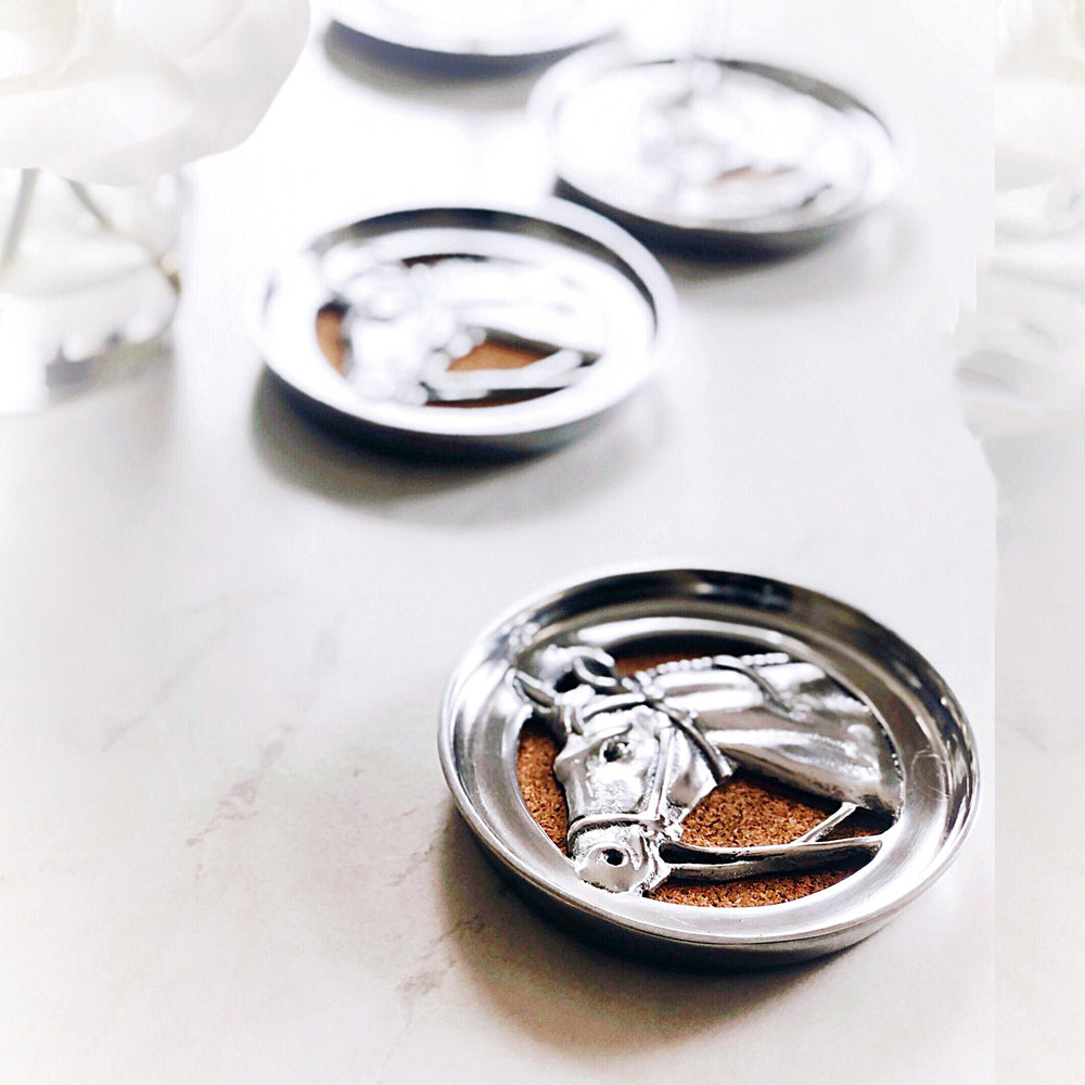 Equestrian Drink Coaster Set of 4 - Equine Exchange Tack Shop