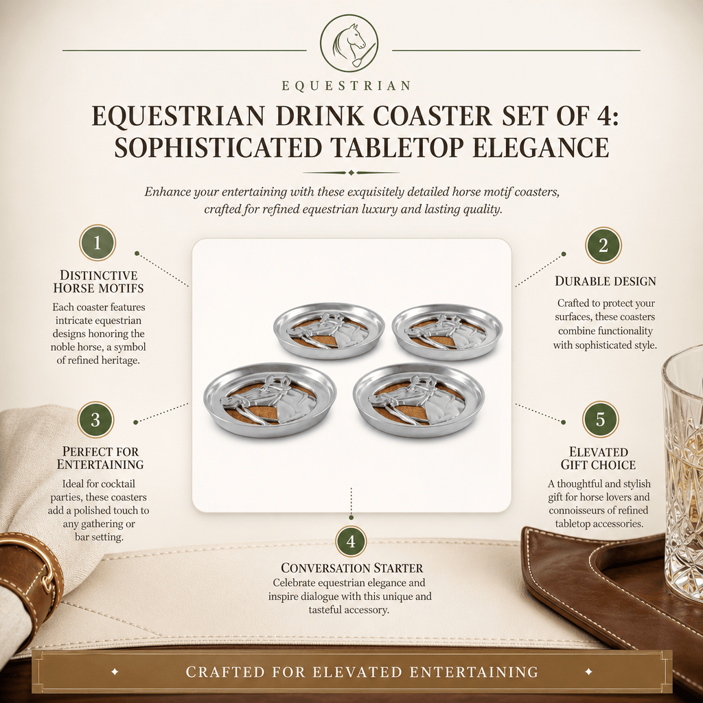 Equestrian Drink Coaster Set of 4