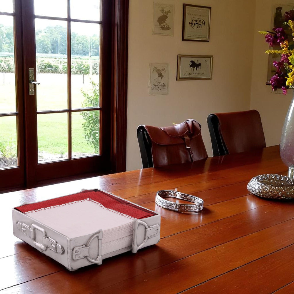 Equestrian Luncheon Napkin Box - Equine Exchange Tack Shop