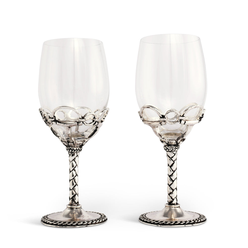 Equestrian Pair of Wine Glasses - Equine Exchange Tack Shop