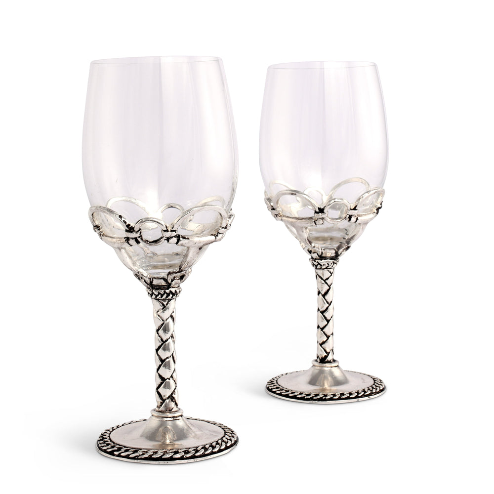 Equestrian Pair of Wine Glasses - Equine Exchange Tack Shop