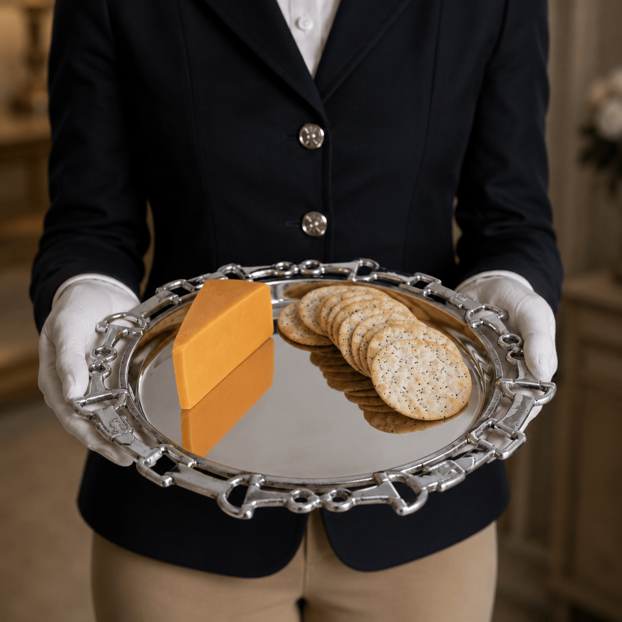 Equestrian Round Tray 12