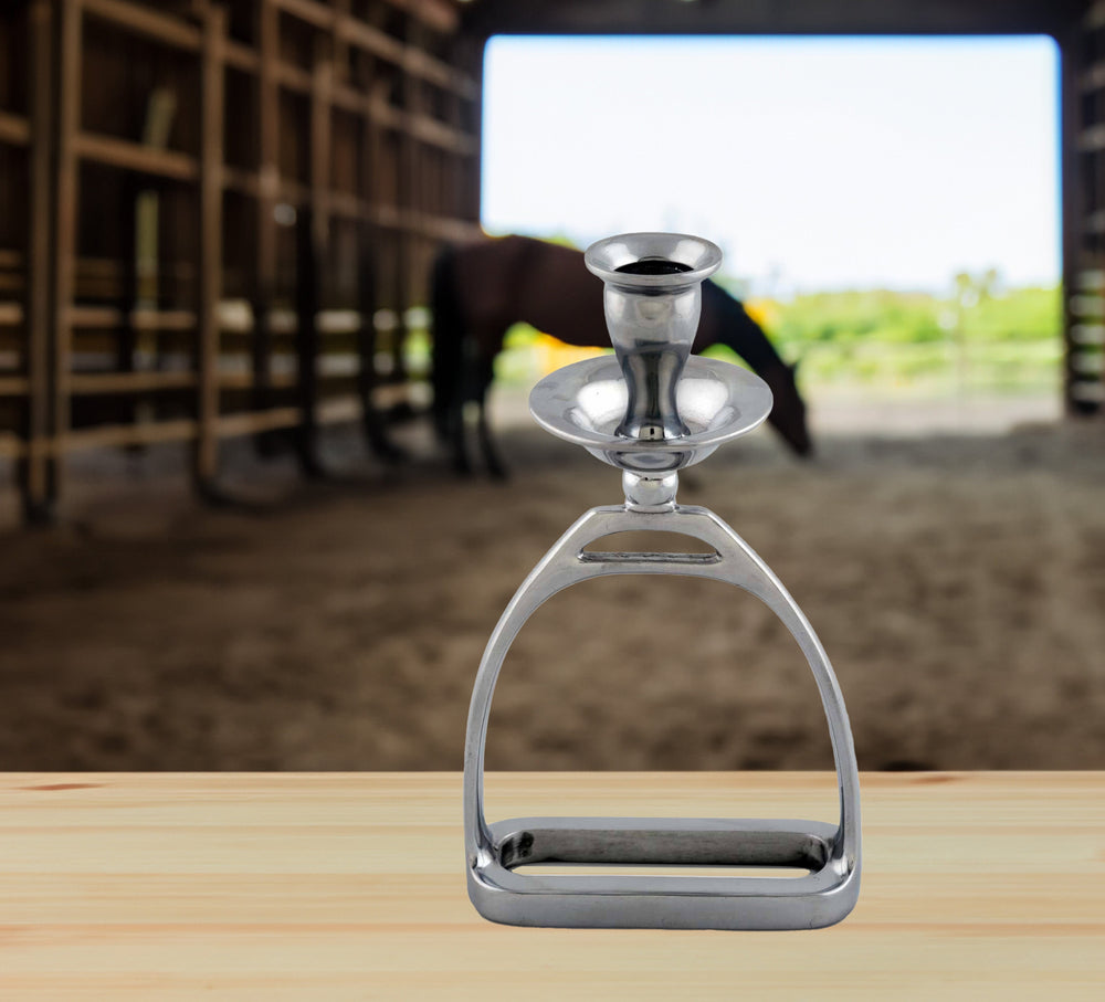 Equestrian Stirrup Candlestick - Equine Exchange Tack Shop