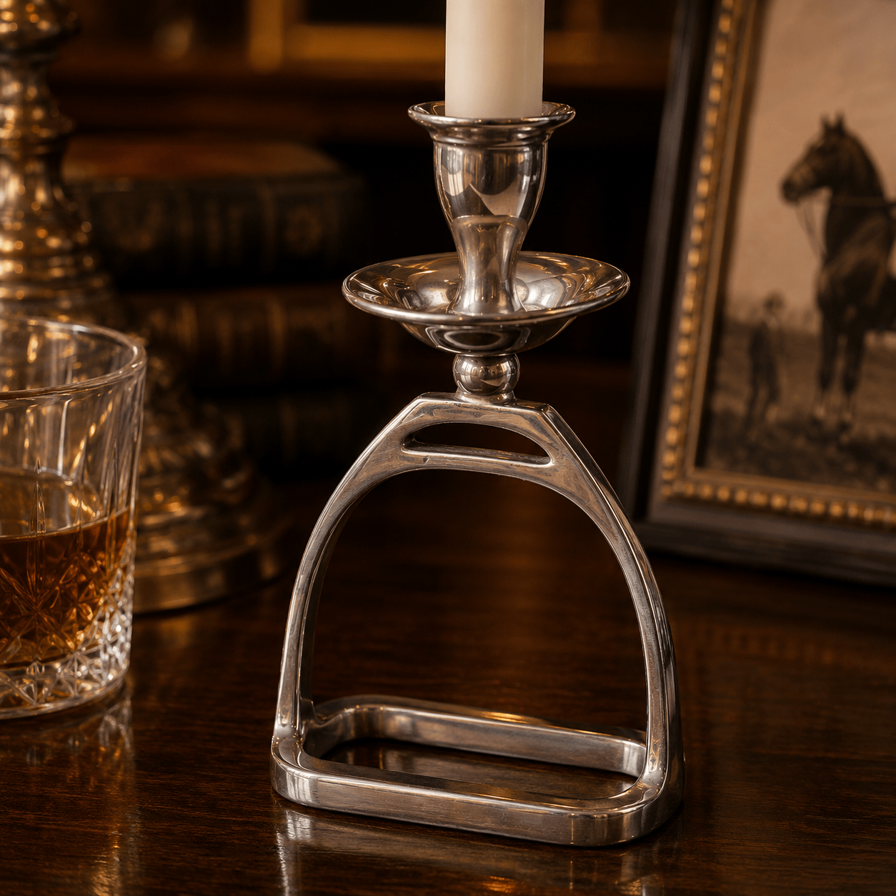 Equestrian Stirrup Candlestick