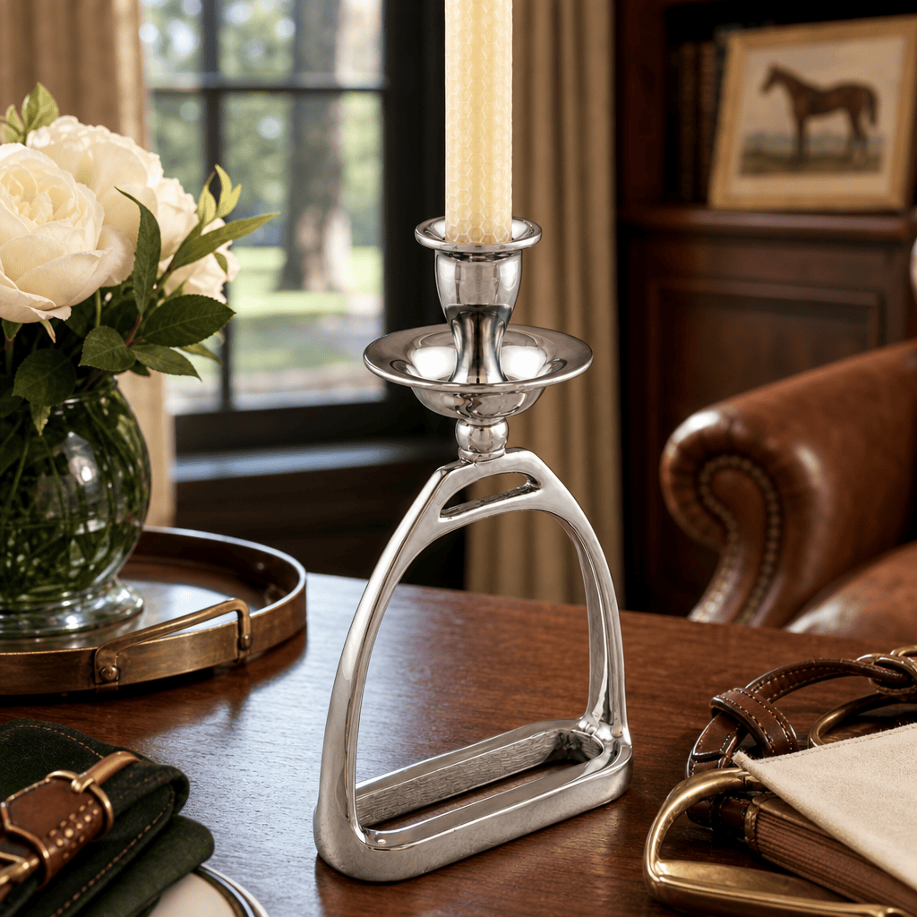 Equestrian Stirrup Candlestick