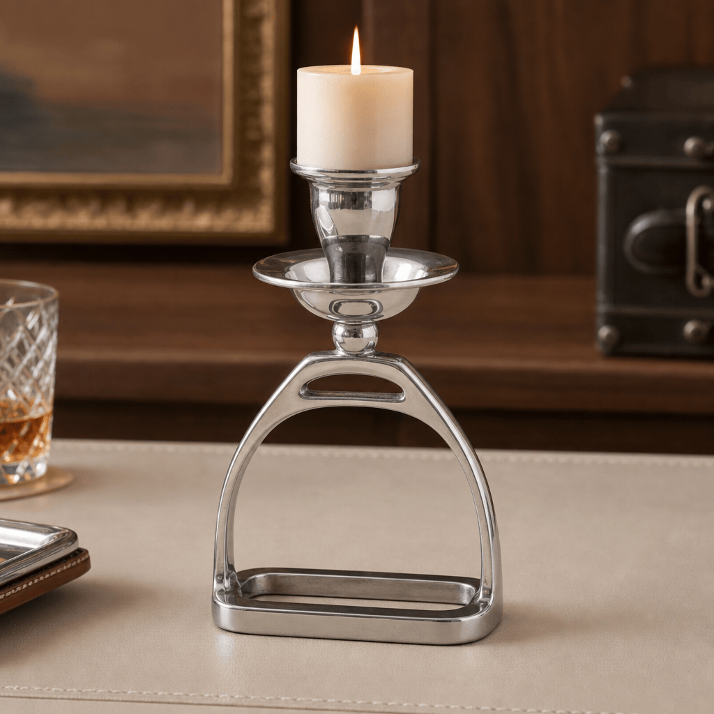 Equestrian Stirrup Candlestick