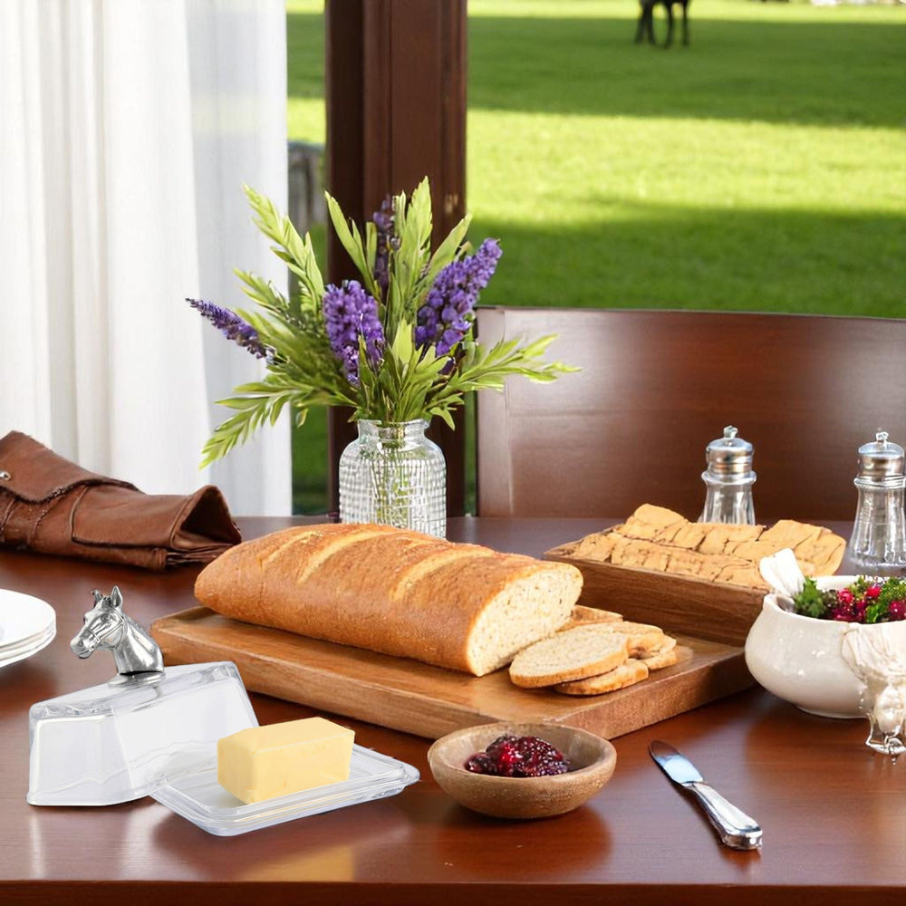 Glass Butter Dish - Horse Head - Equine Exchange Tack Shop