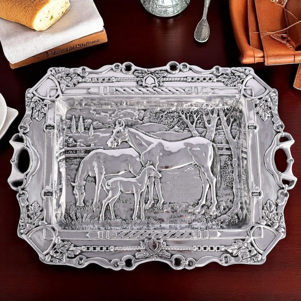 Grazing Horses Parlor Tray - Equine Exchange Tack Shop