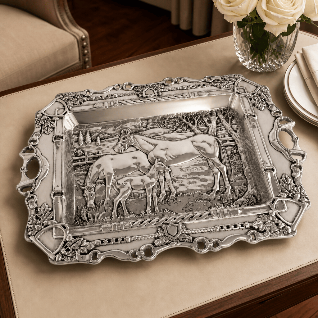 Grazing Horses Parlor Tray