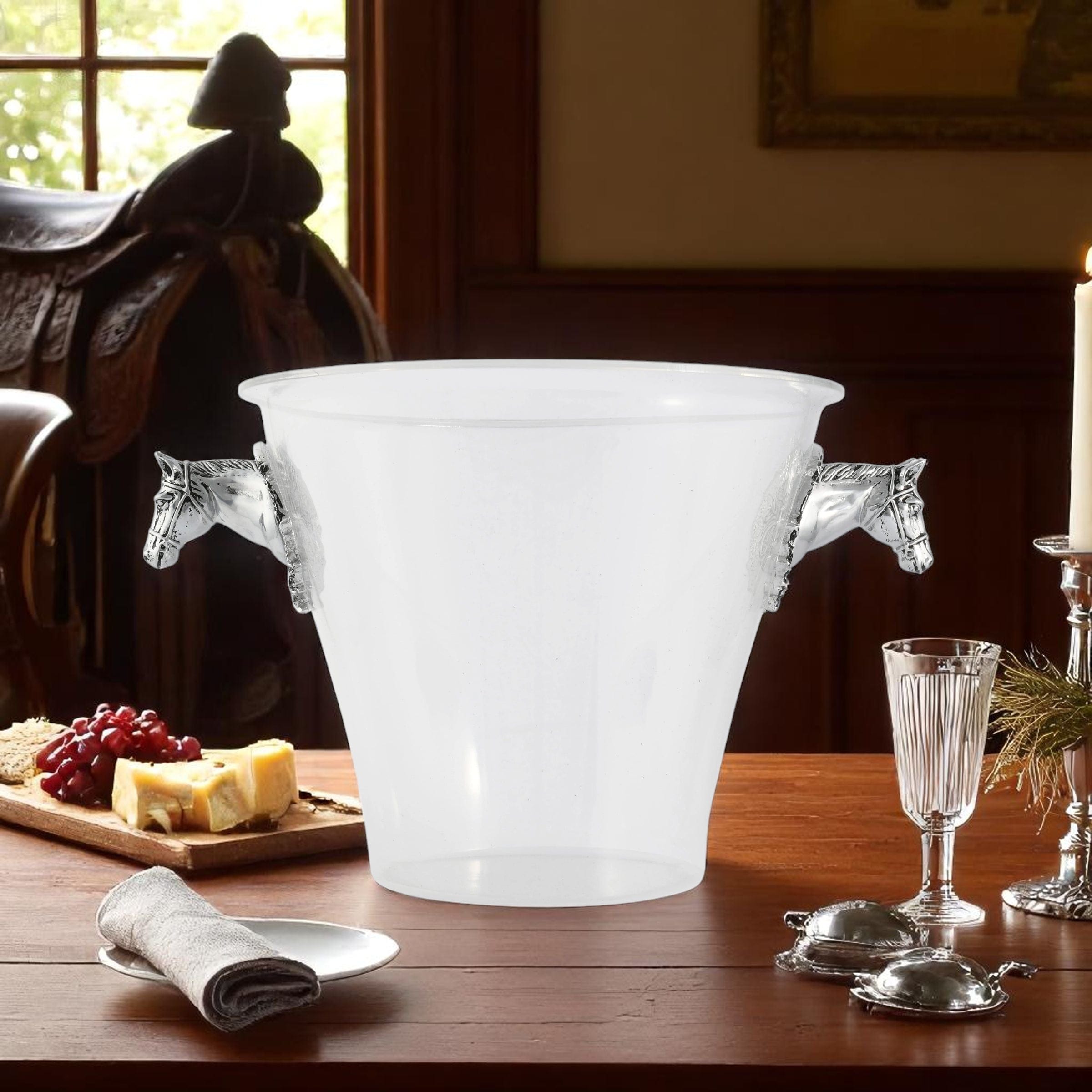 Horse Head Handle Acrylic Ice Bucket - Equine Exchange Tack Shop