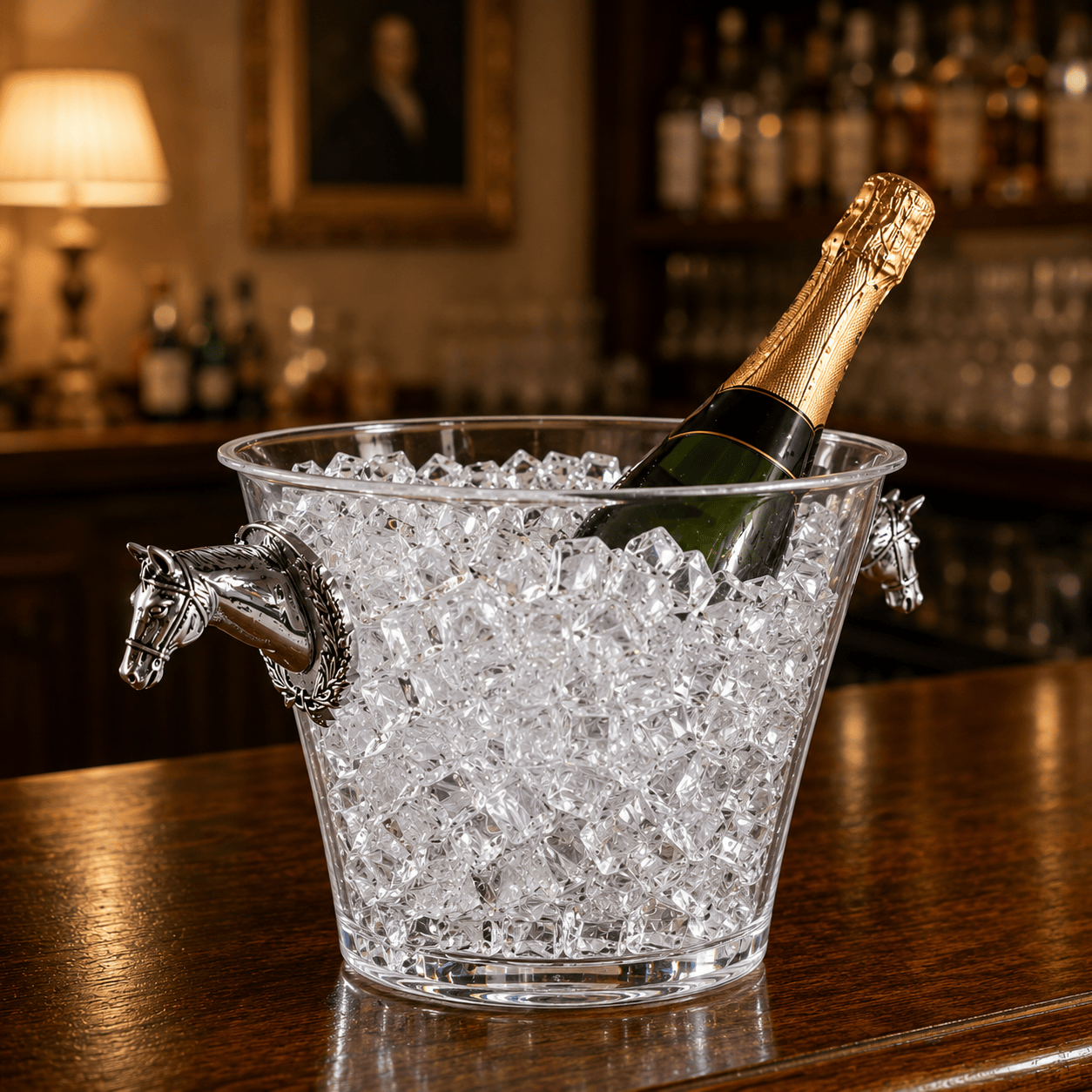 Horse Head Handle Acrylic Ice Bucket