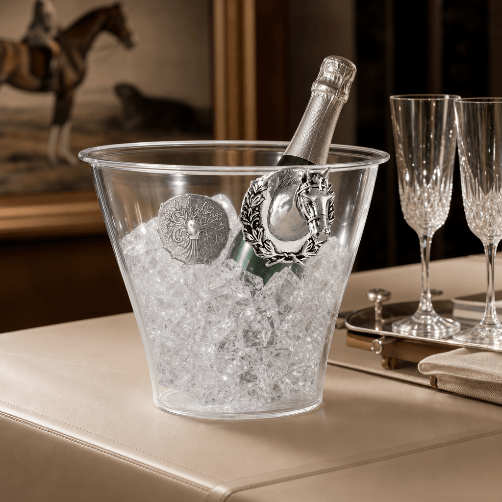 Horse Head Handle Acrylic Ice Bucket  