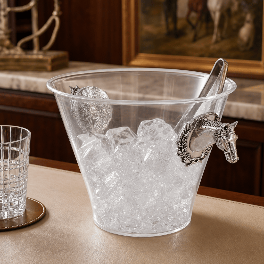 Horse Head Handle Acrylic Ice Bucket  