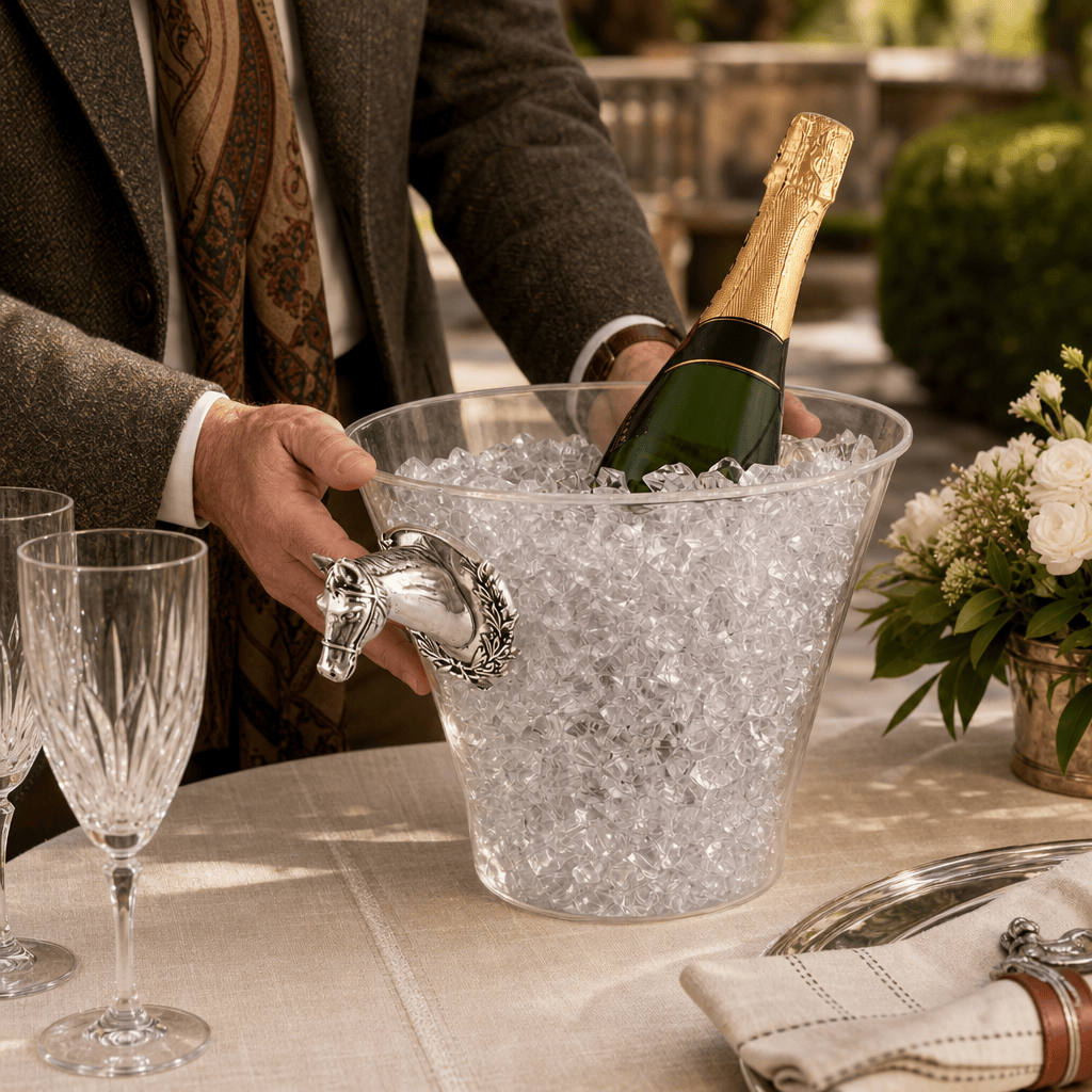 Horse Head Handle Acrylic Ice Bucket  