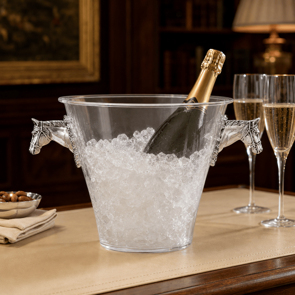 Horse Head Handle Acrylic Ice Bucket  