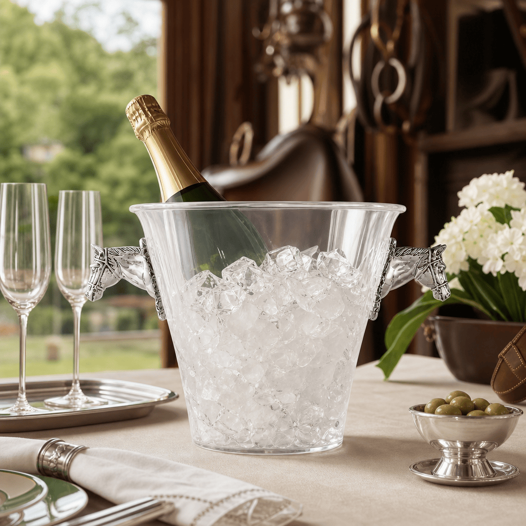 Horse Head Handle Acrylic Ice Bucket  