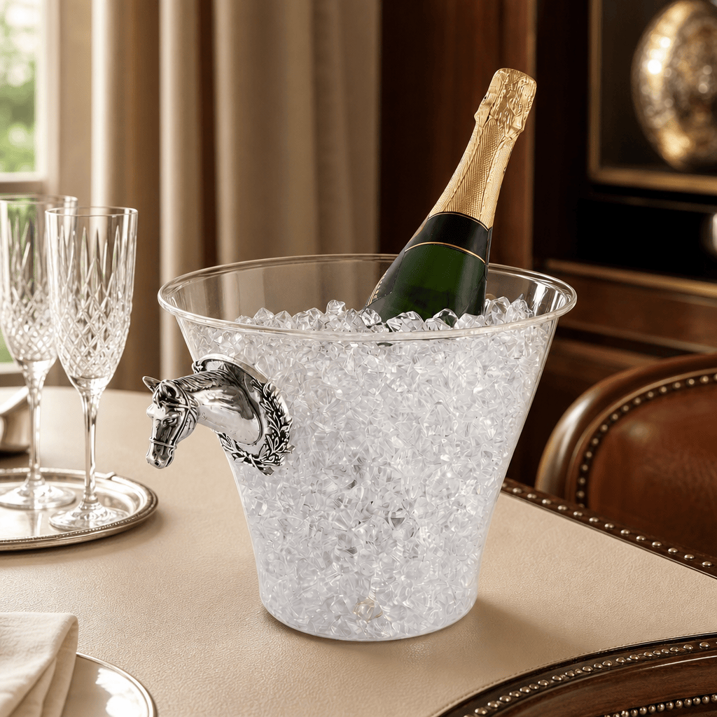 Horse Head Handle Acrylic Ice Bucket  